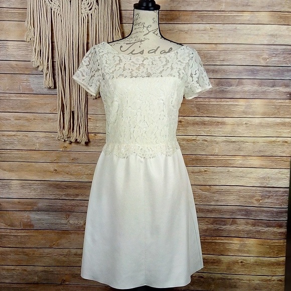Revolve | Bailey 44 ‘Starry Sky’ White Lace Illusion Faux Leather Mini Dress - Picture 2 of 8